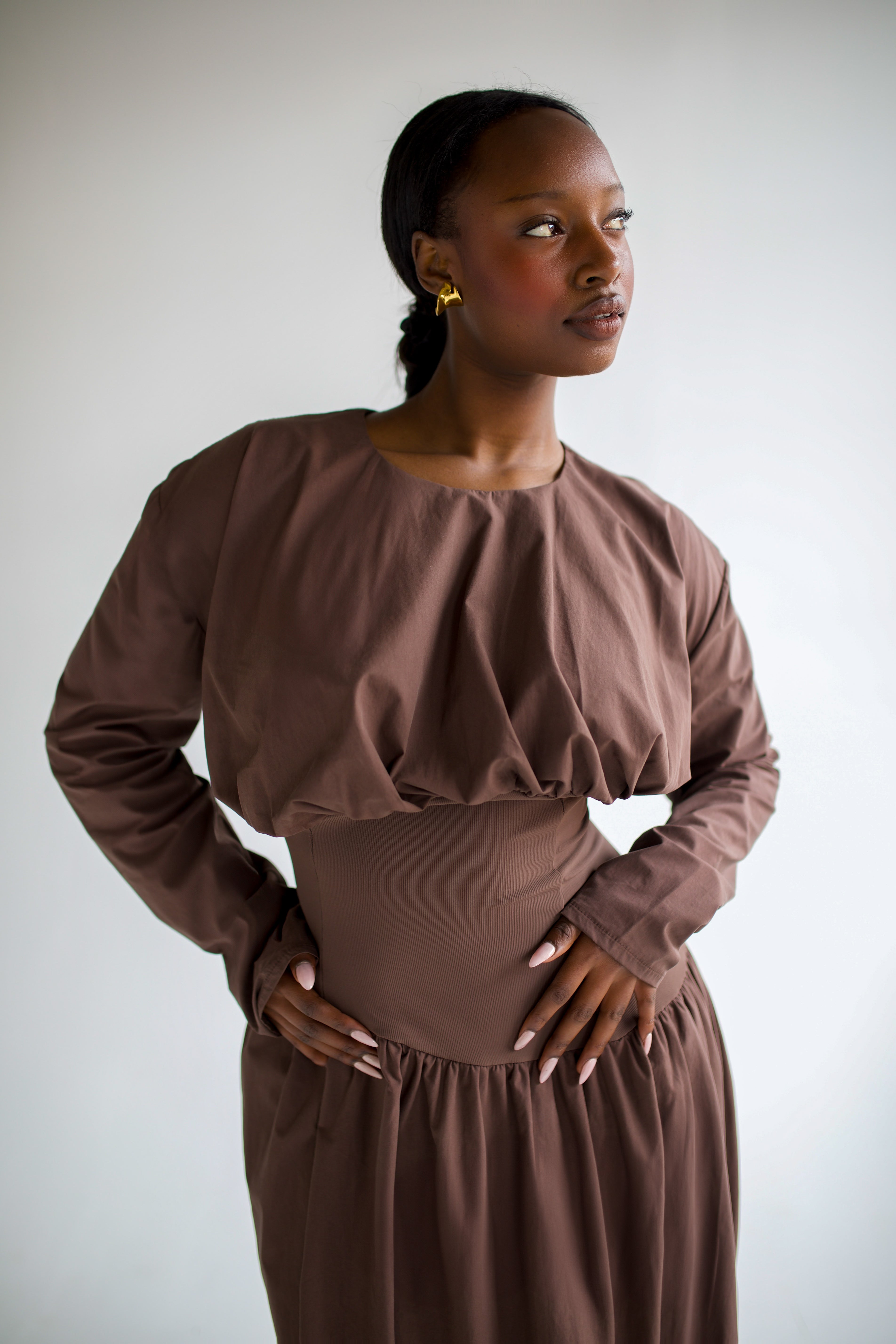 Liyana Dress - Brown