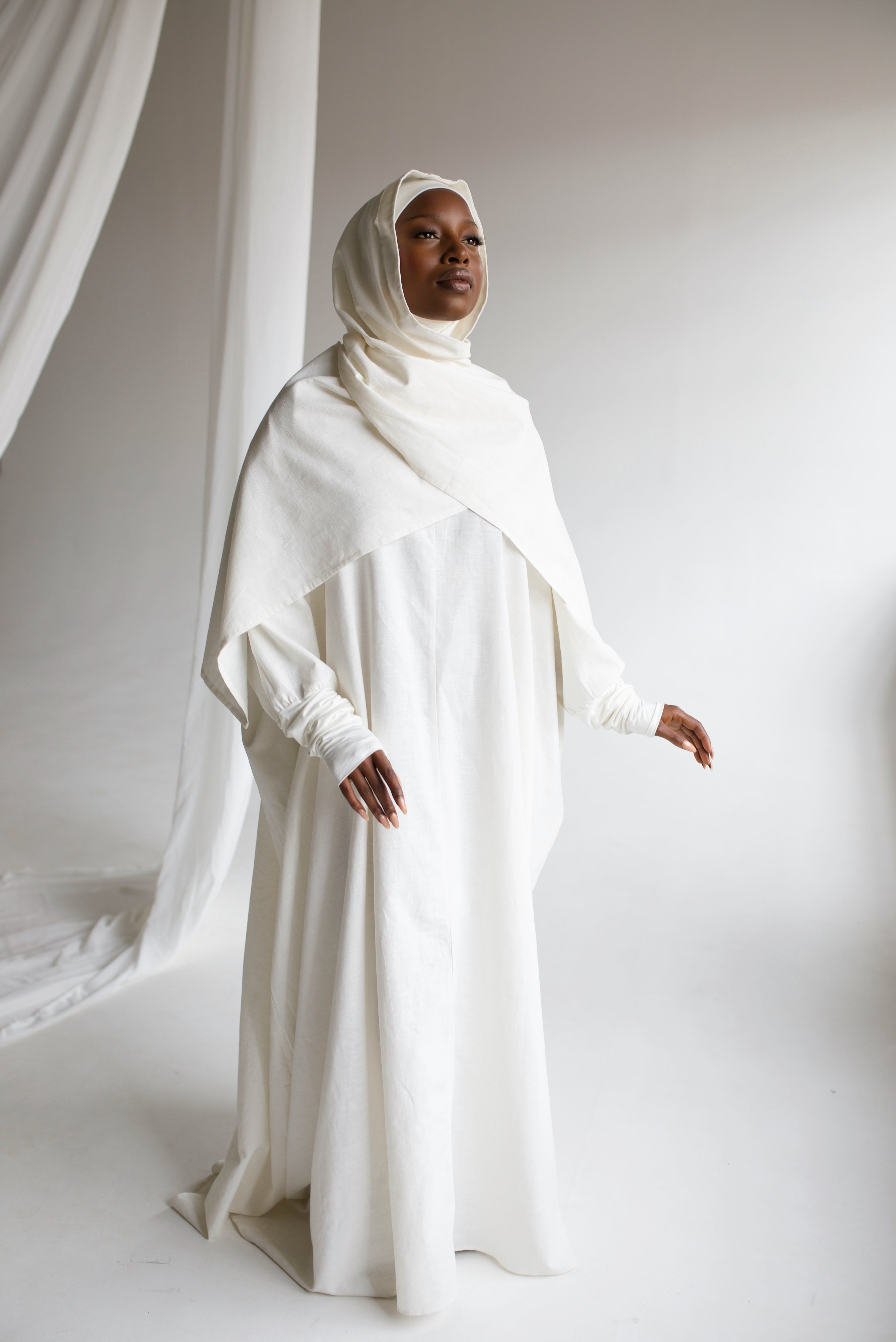 Ivory Linen Prayer Gown