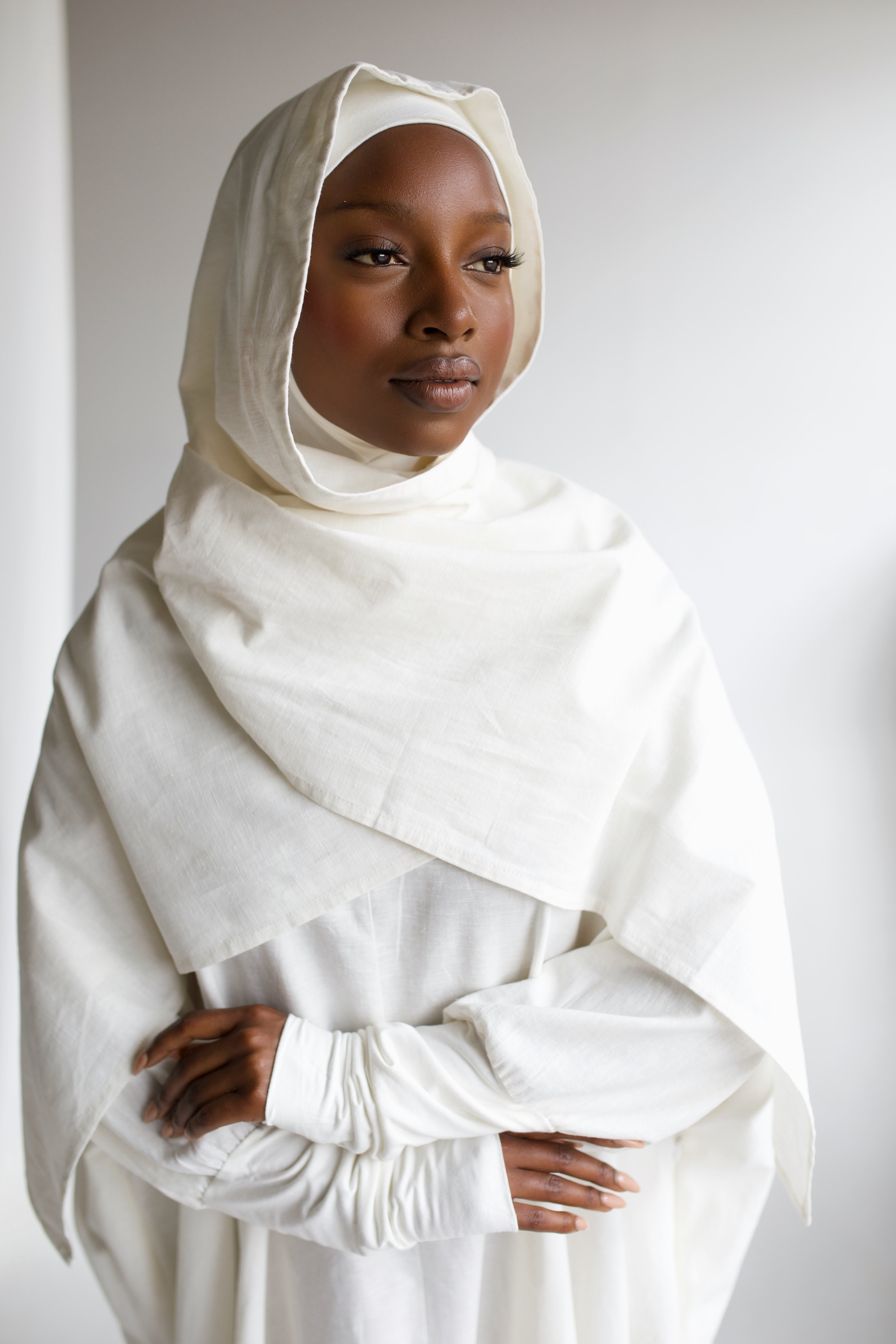 Ivory Linen Prayer Gown