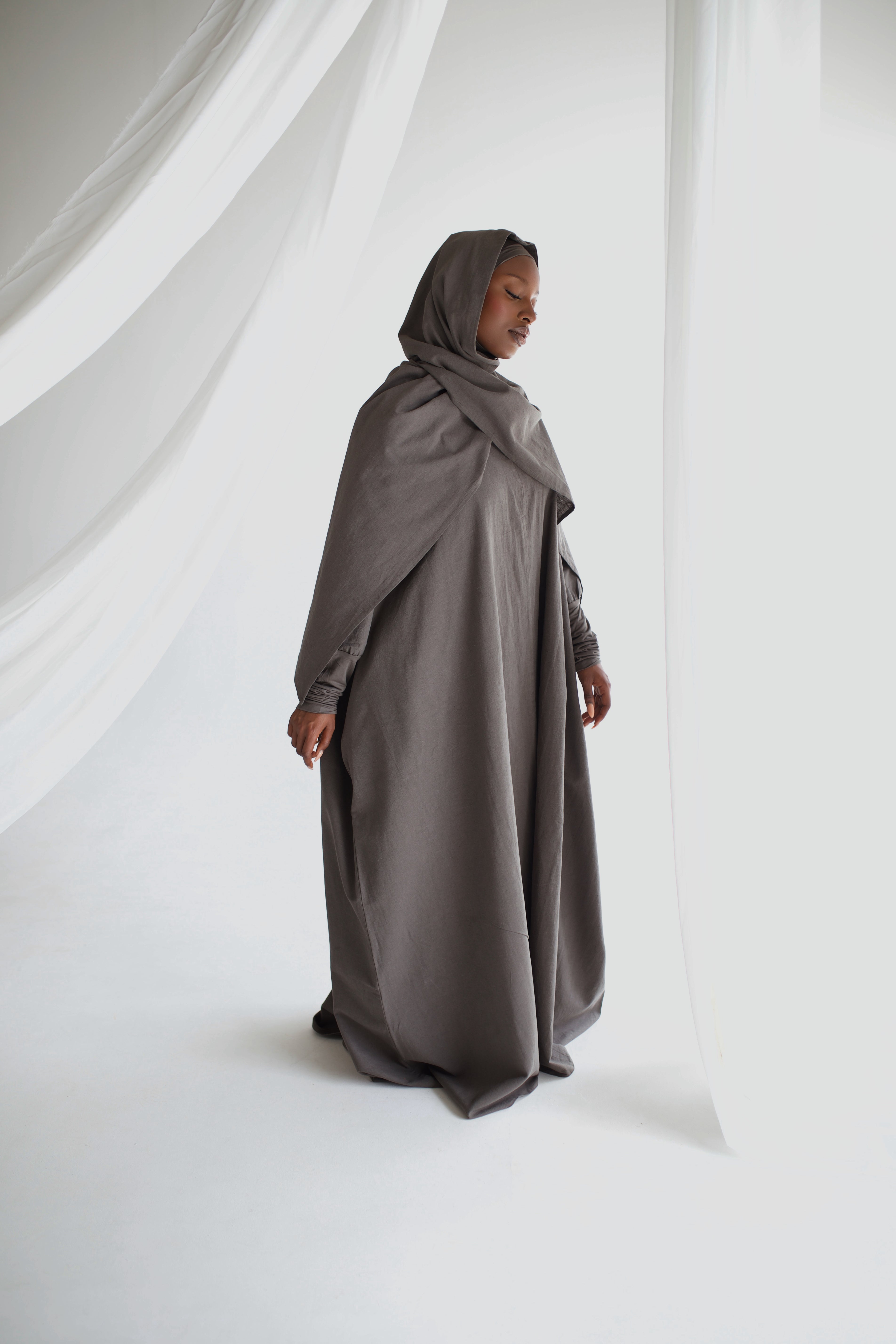 Grey Linen Prayer Gown