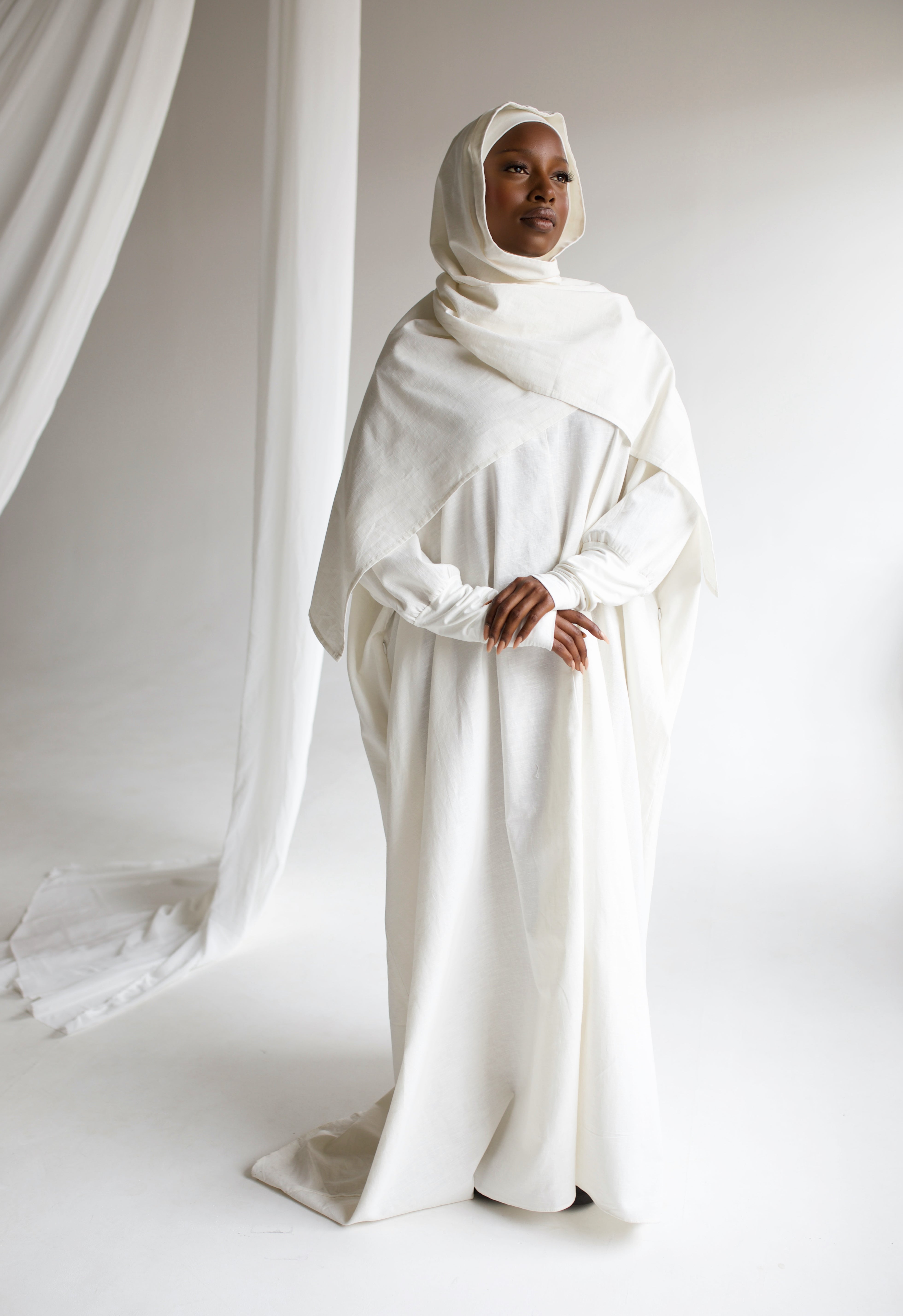 Ivory Linen Prayer Gown