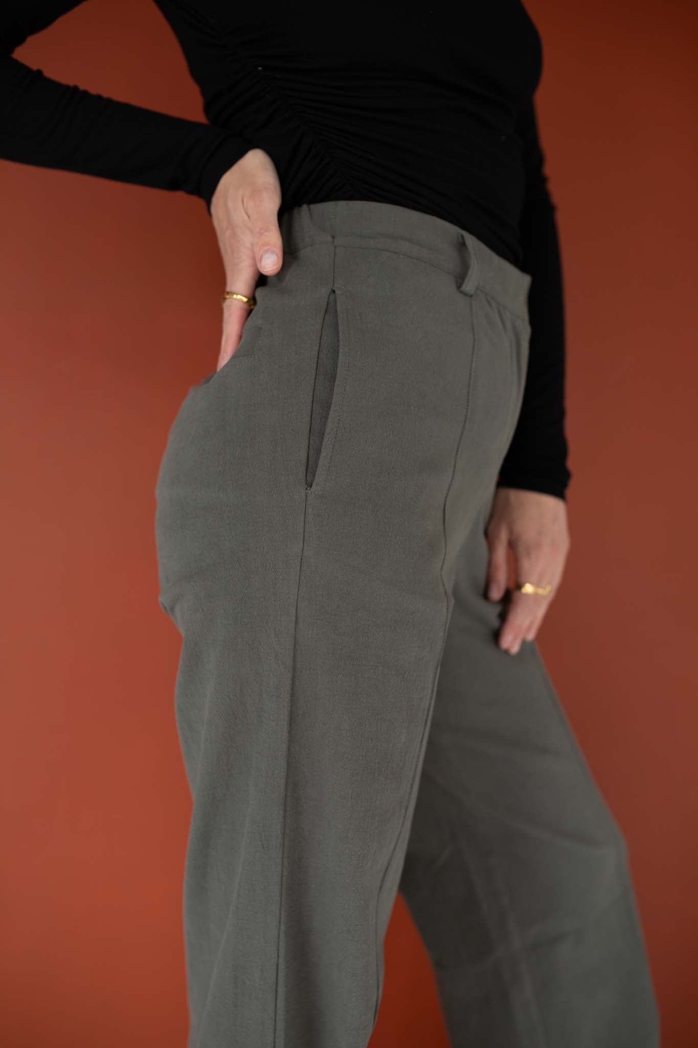 Green Linen Coord Trousers