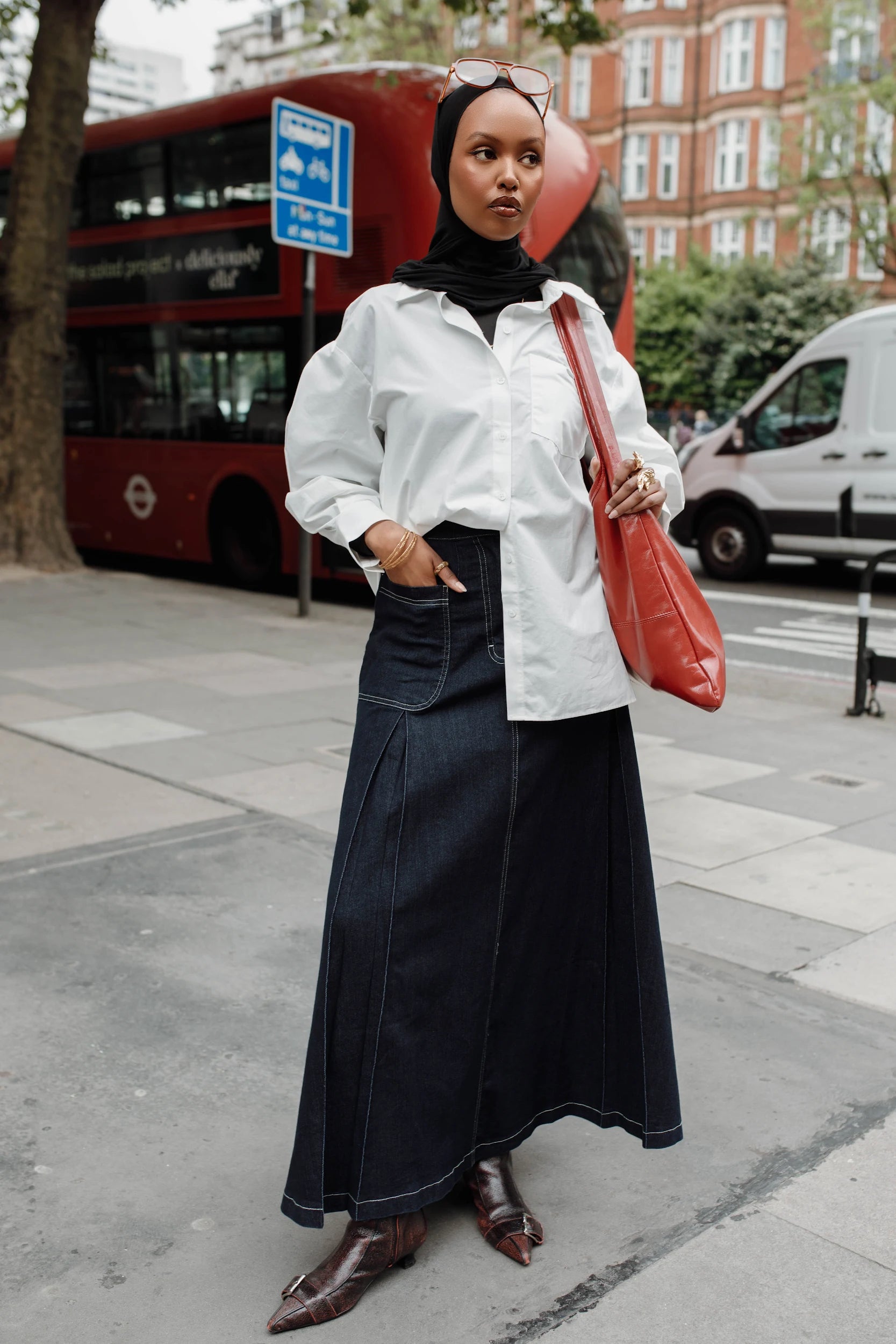 Denim Maxi Skirt