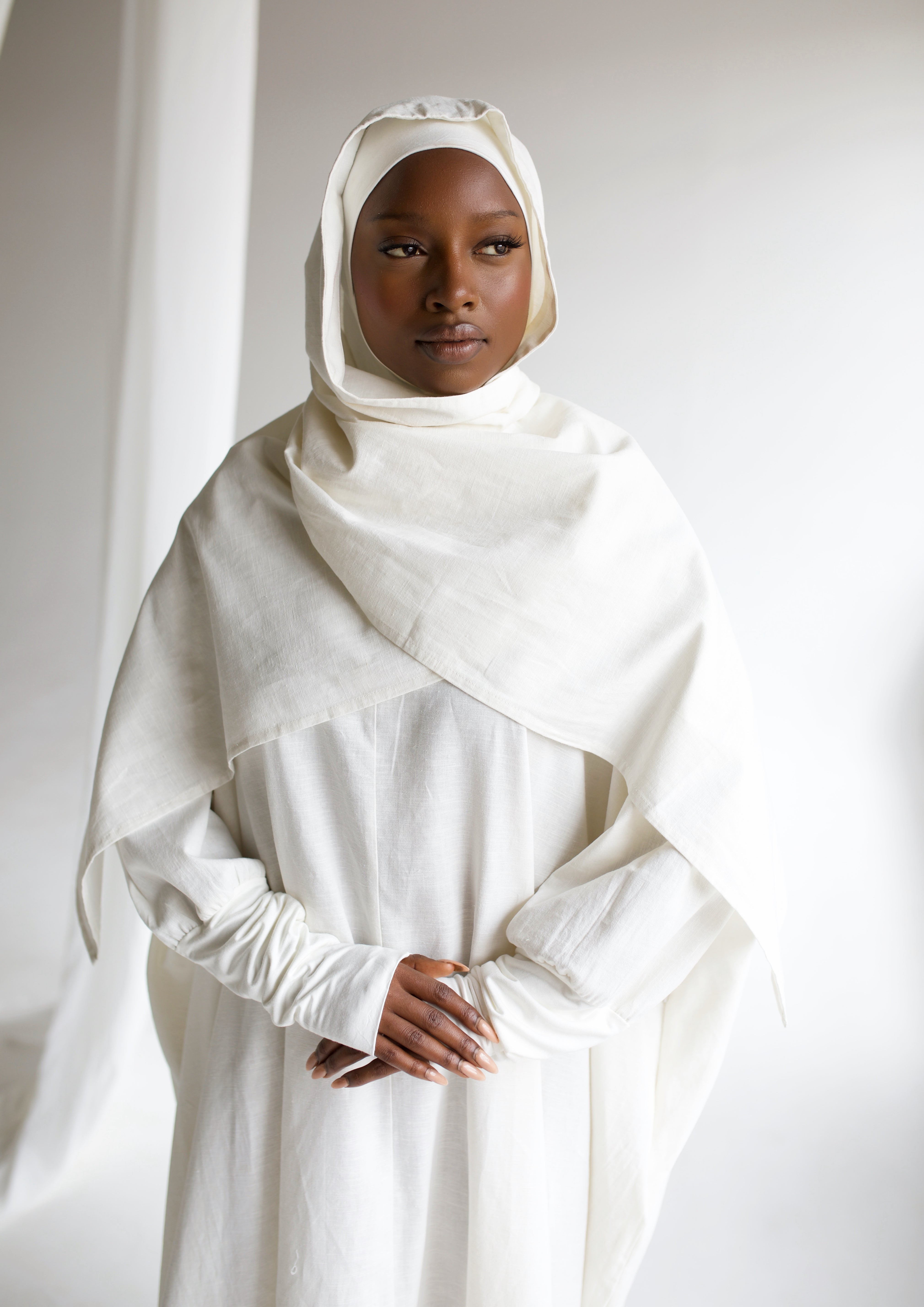 Ivory Linen Prayer Gown
