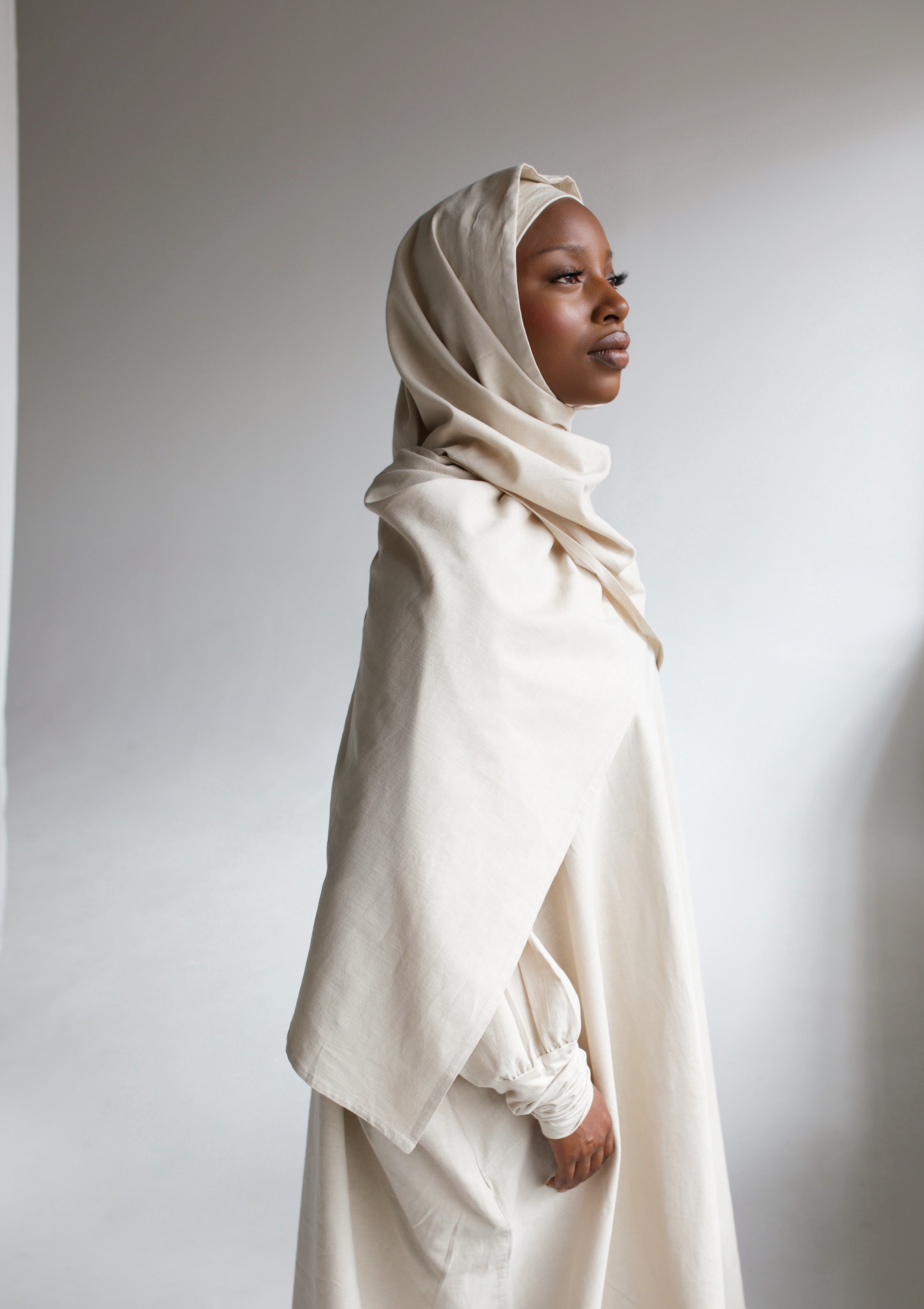 Oat Linen Prayer Gown
