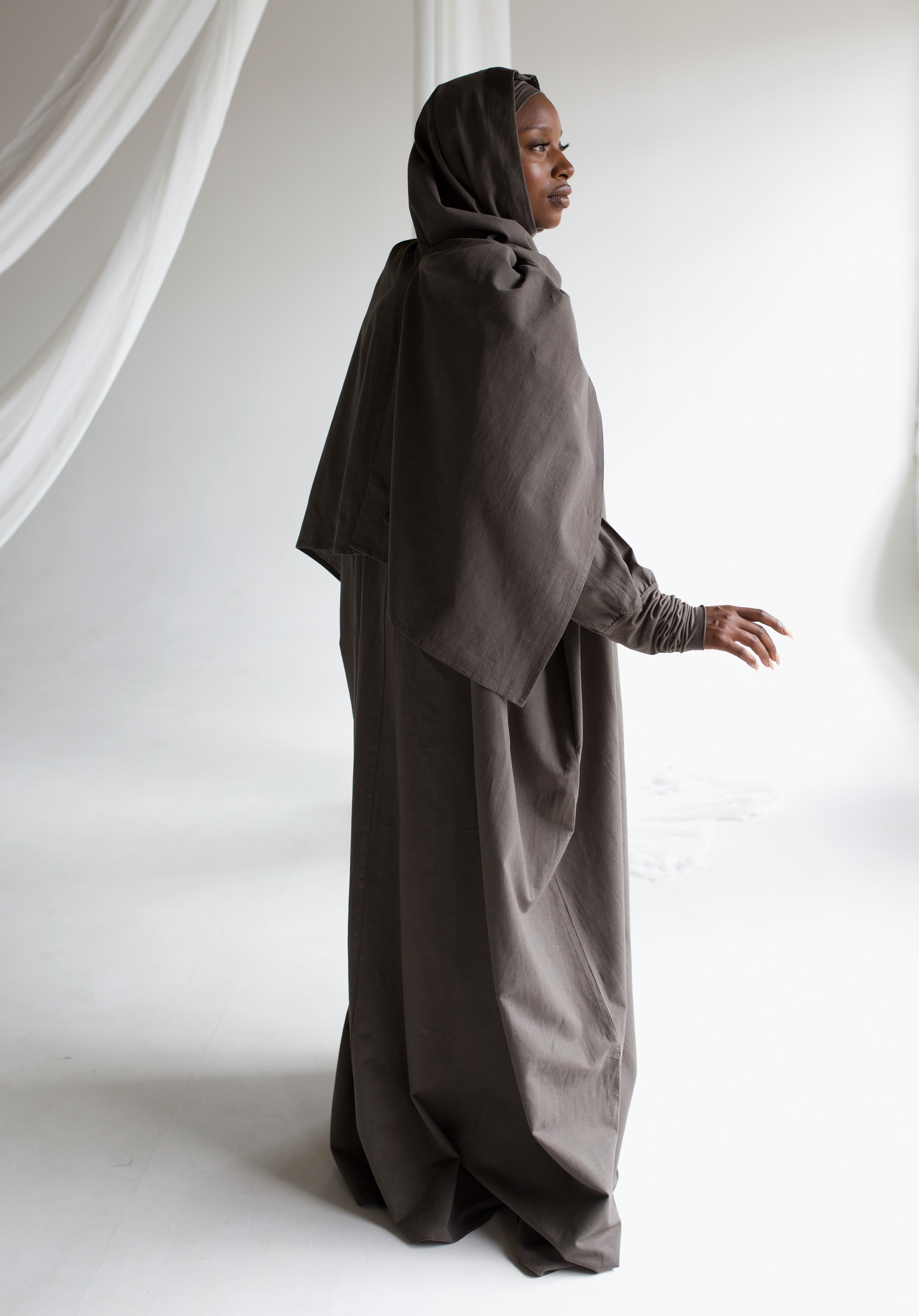 Grey Linen Prayer Gown