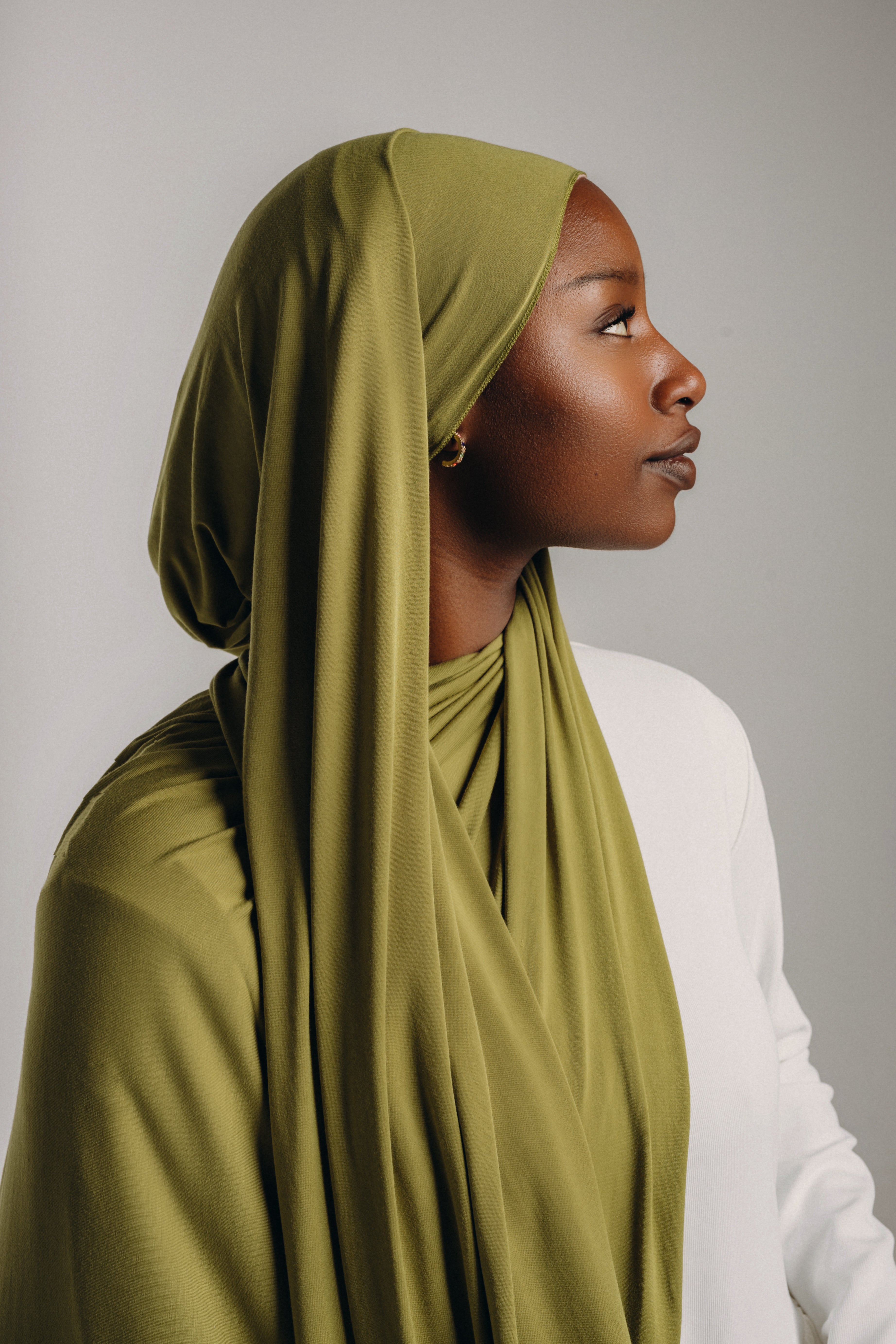 Moss Bamboo Jersey Hijab