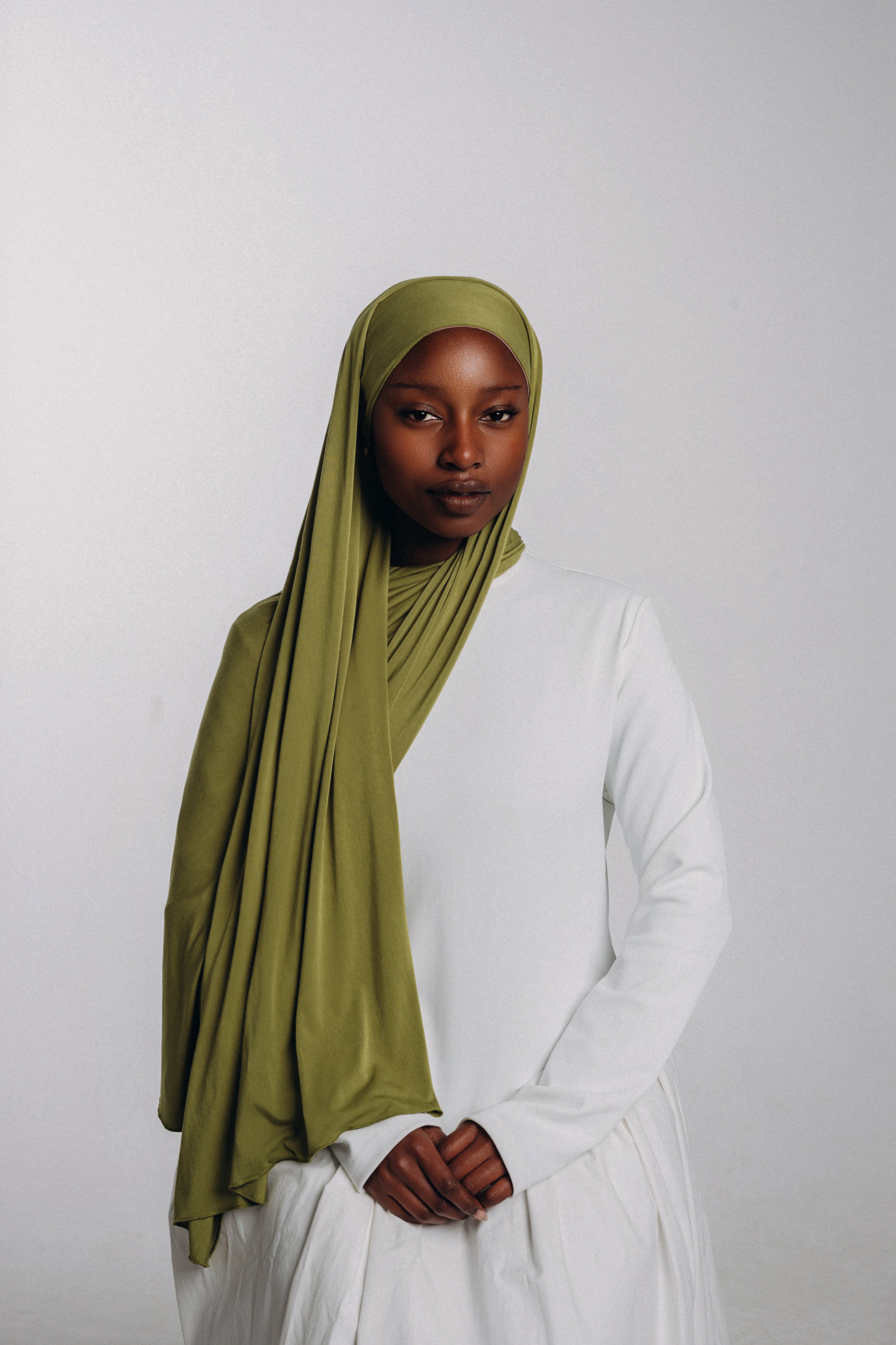 Moss Bamboo Jersey Hijab