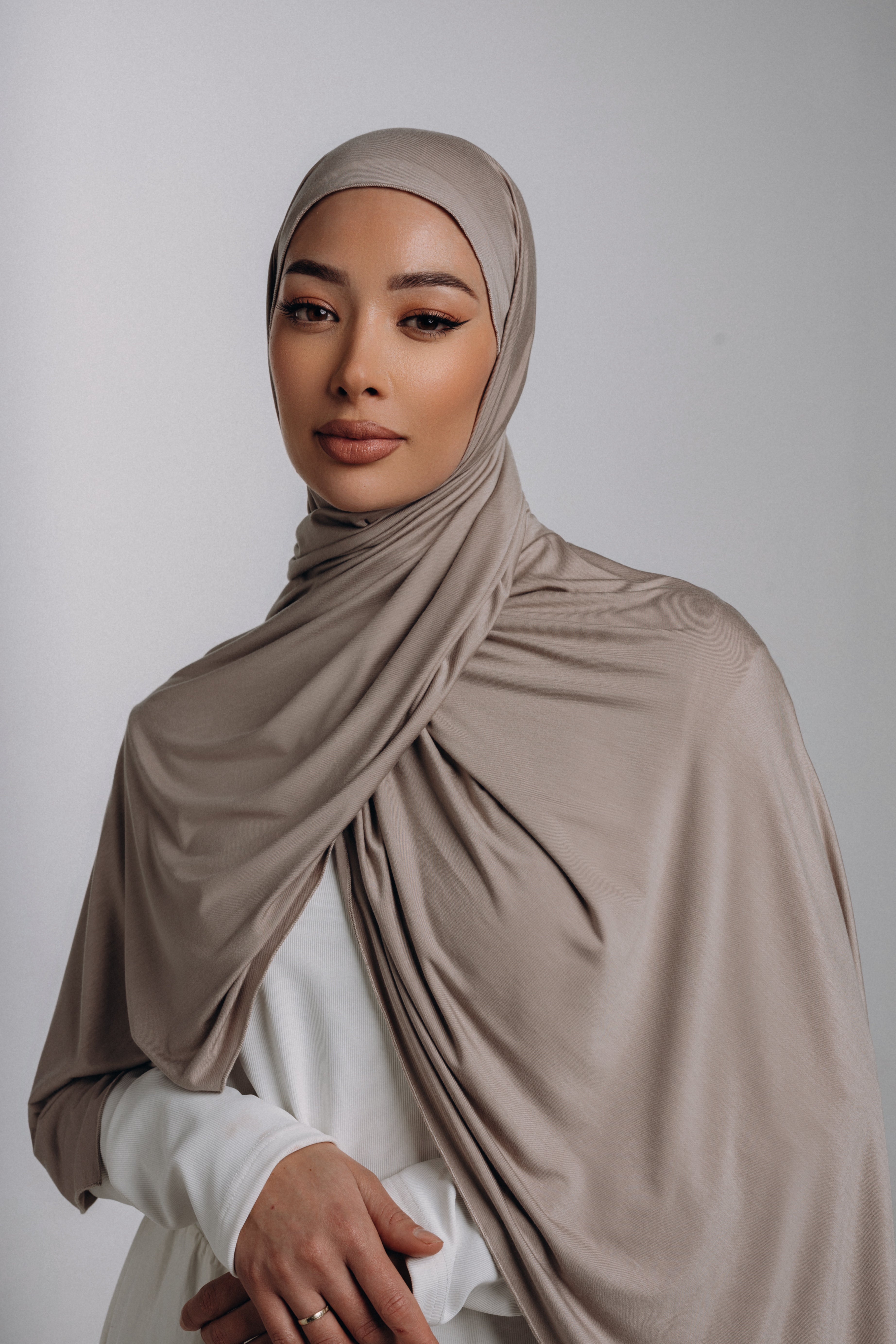Stone Bamboo Jersey Hijab