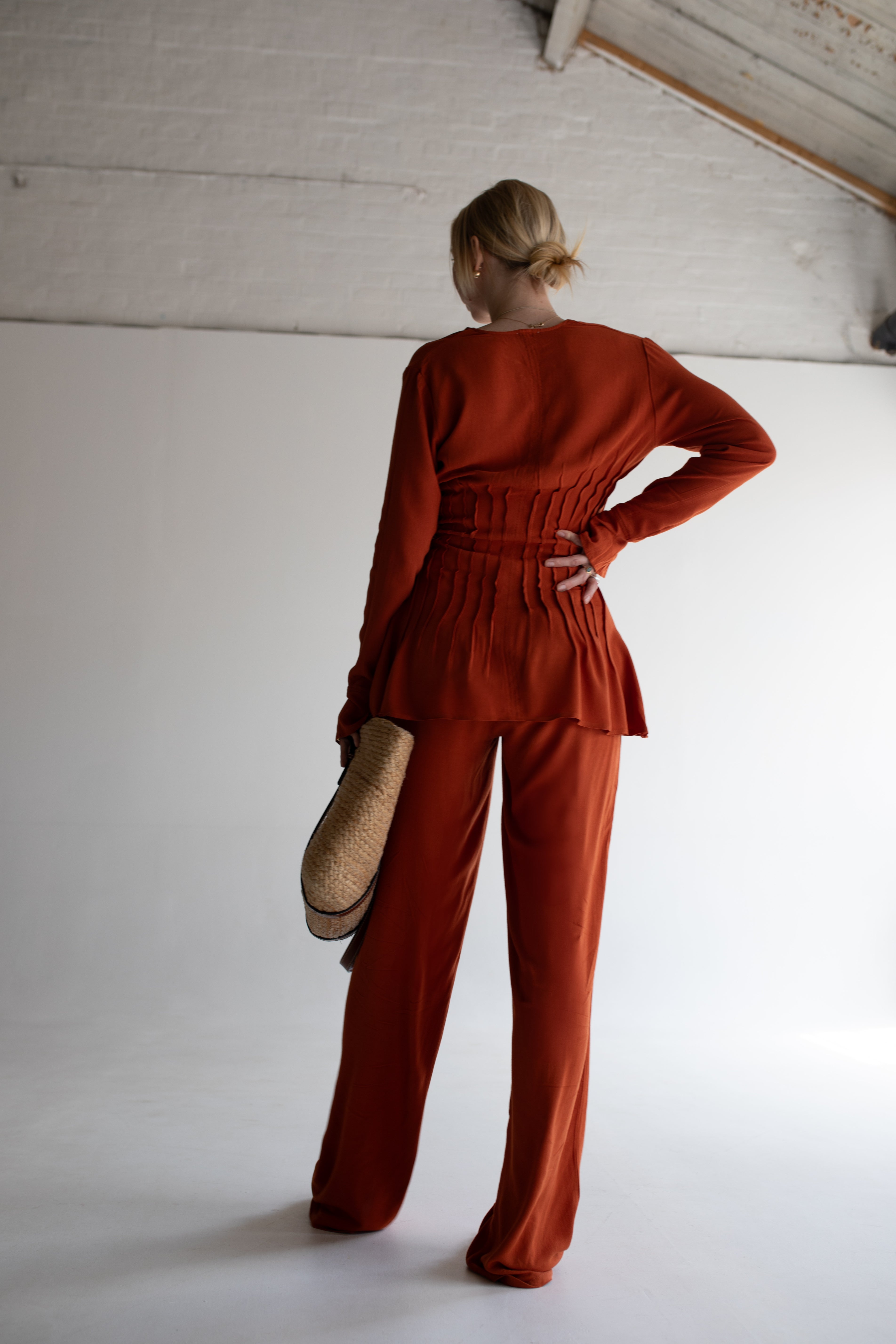 Terracotta LuxeLight Rayon Co-Ord Bottom