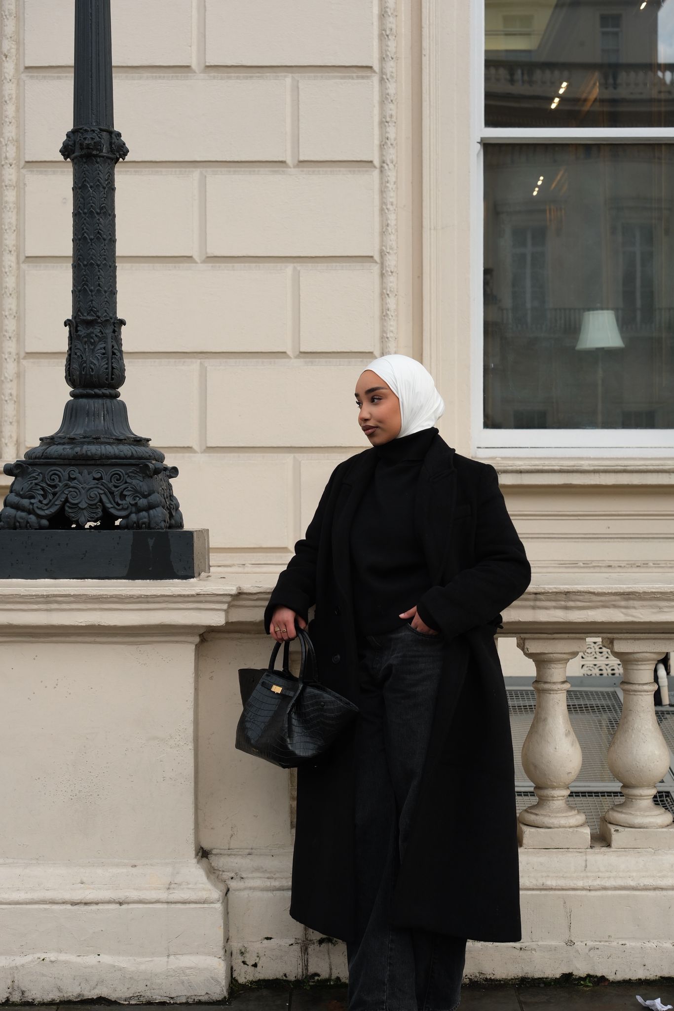 Oyster White Bamboo Jersey Hijab