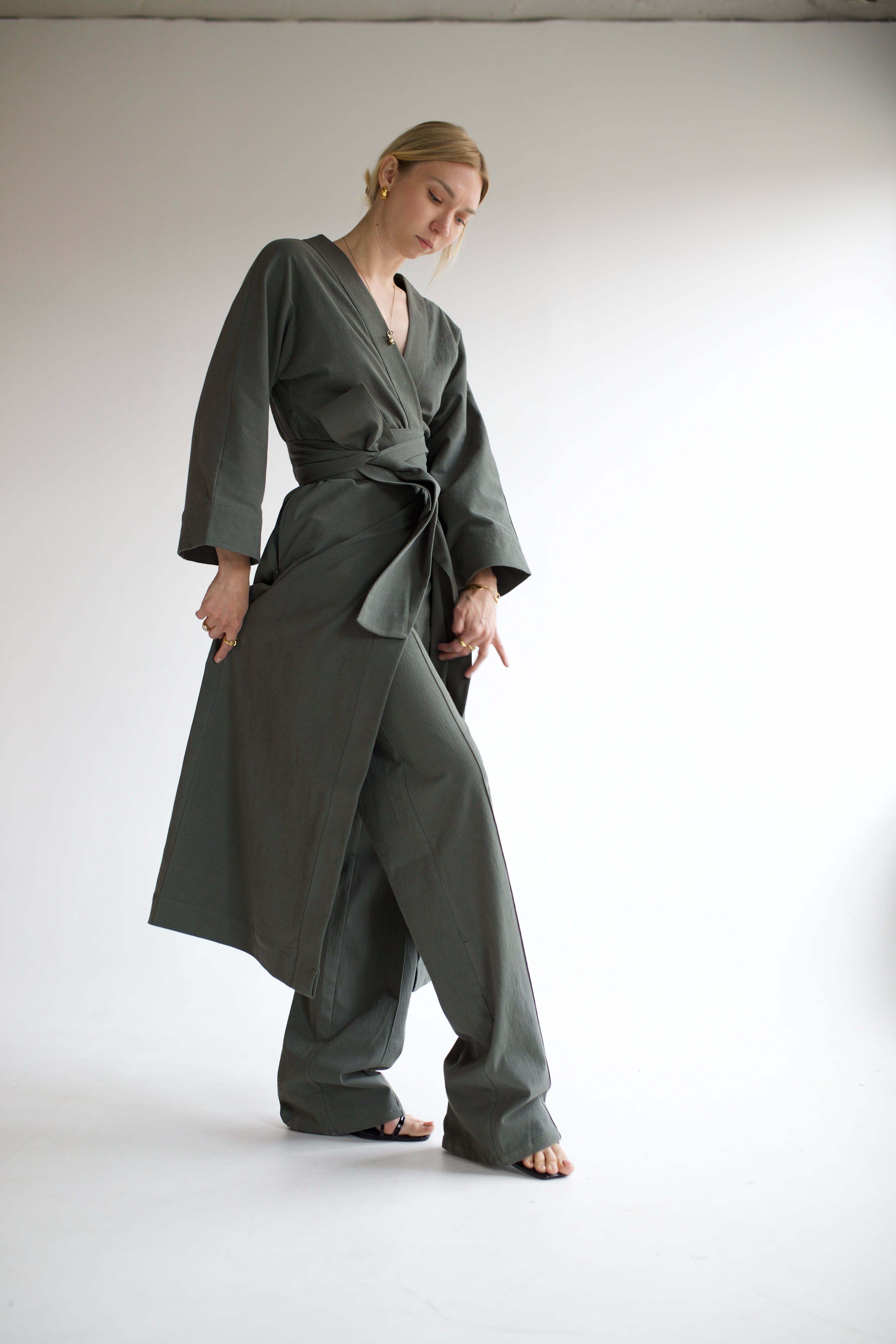 Green Linen Coord Trousers