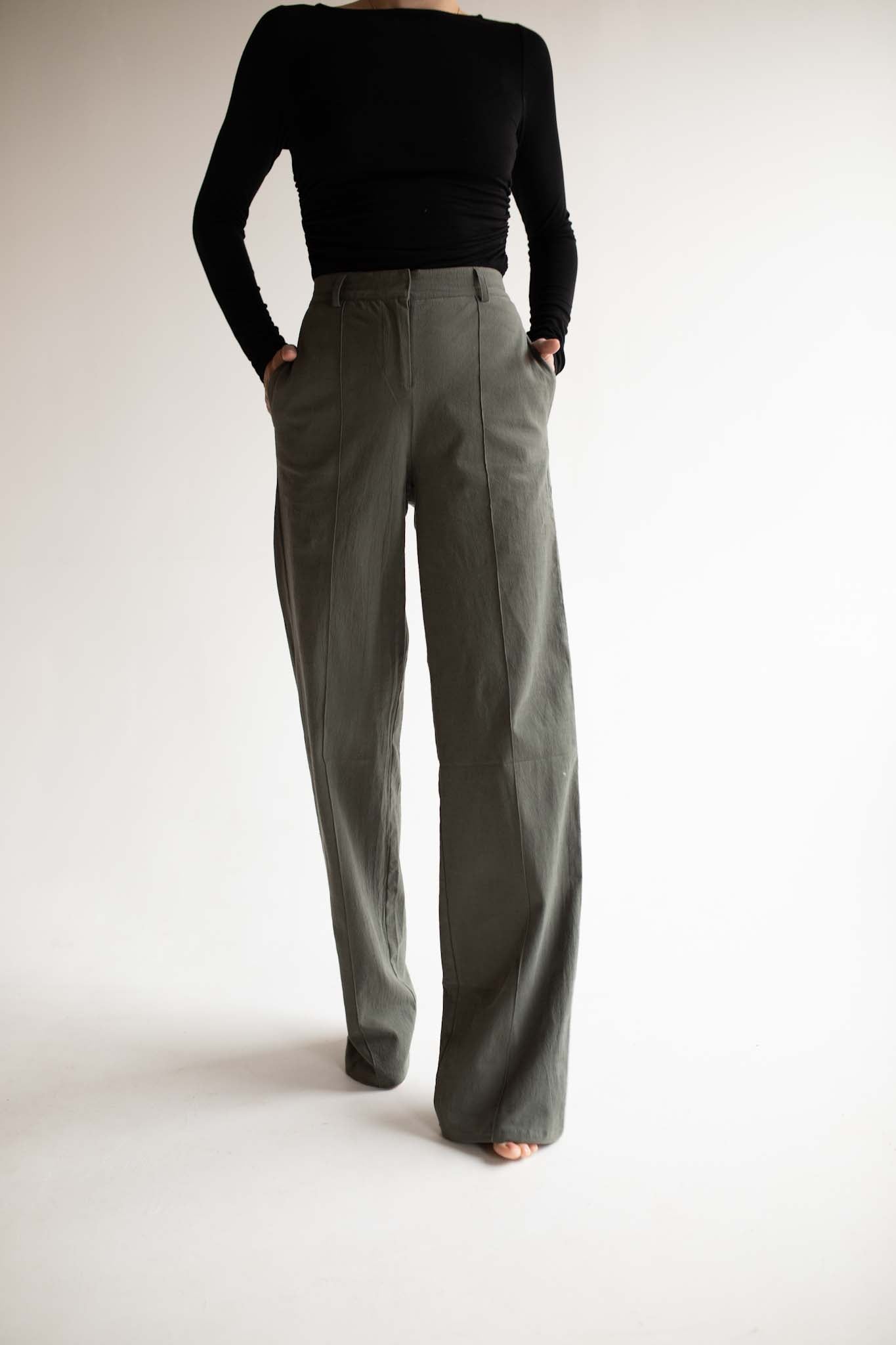 Green Linen Coord Trousers