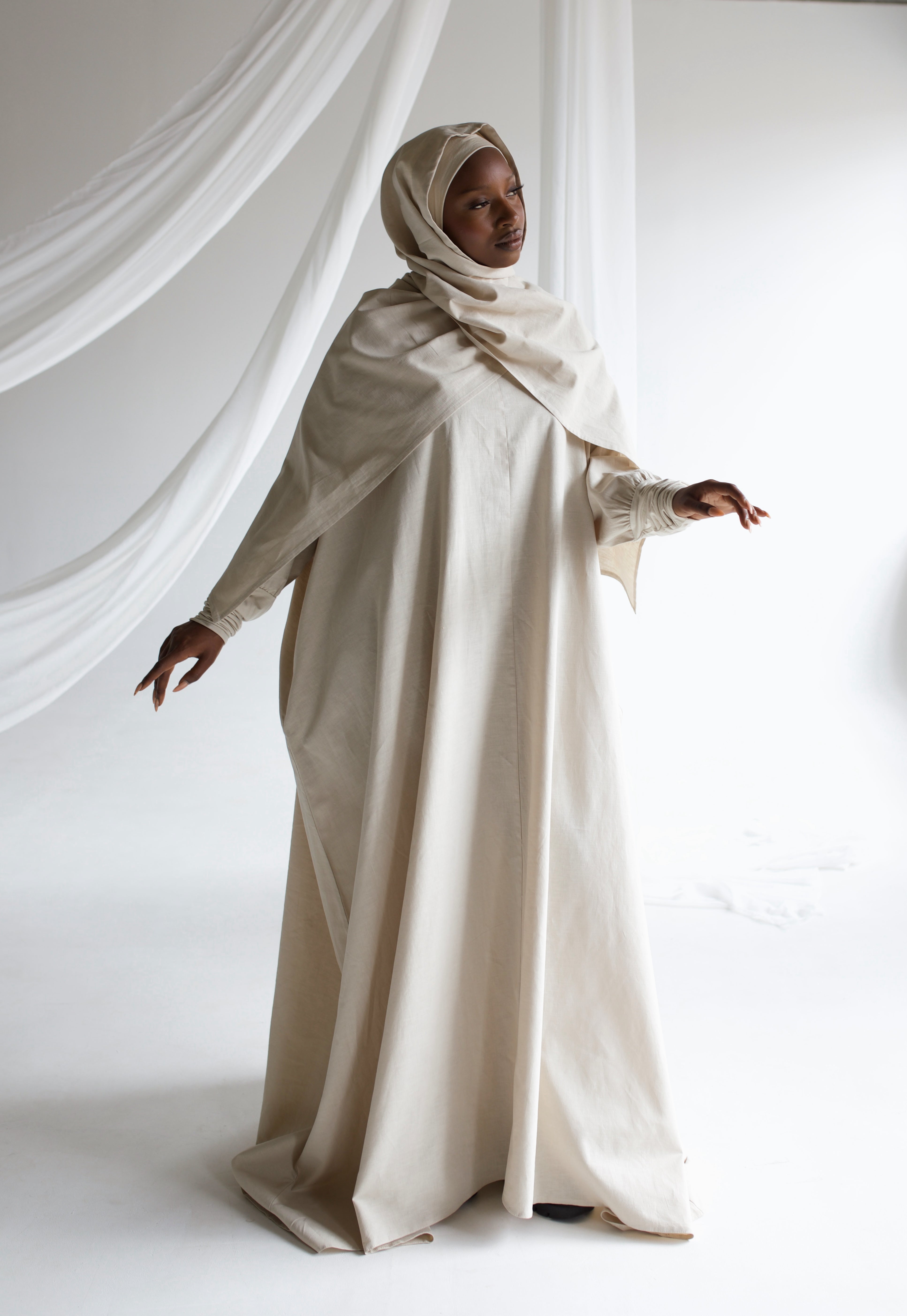 Oat Linen Prayer Gown