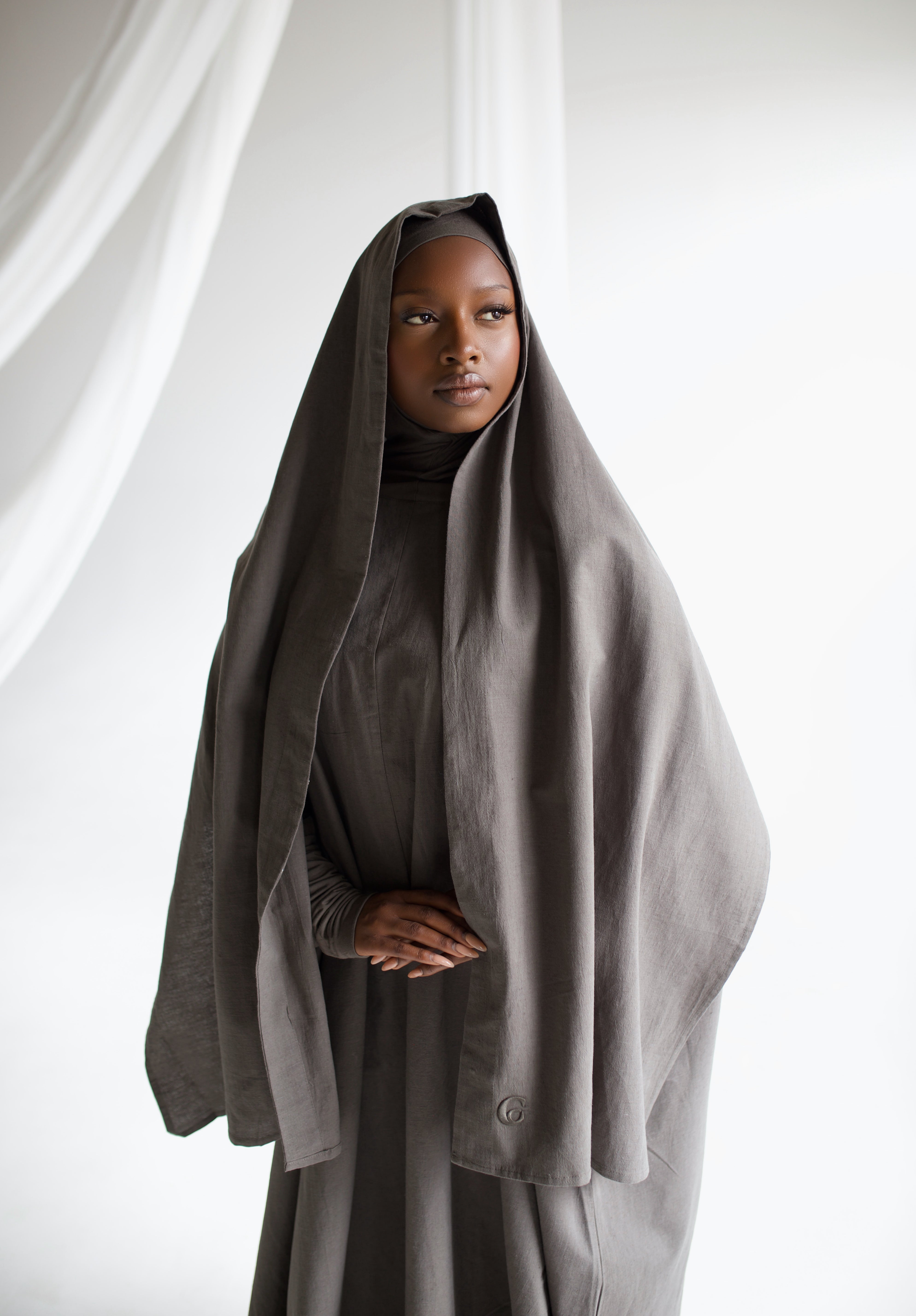 Grey Linen Prayer Gown