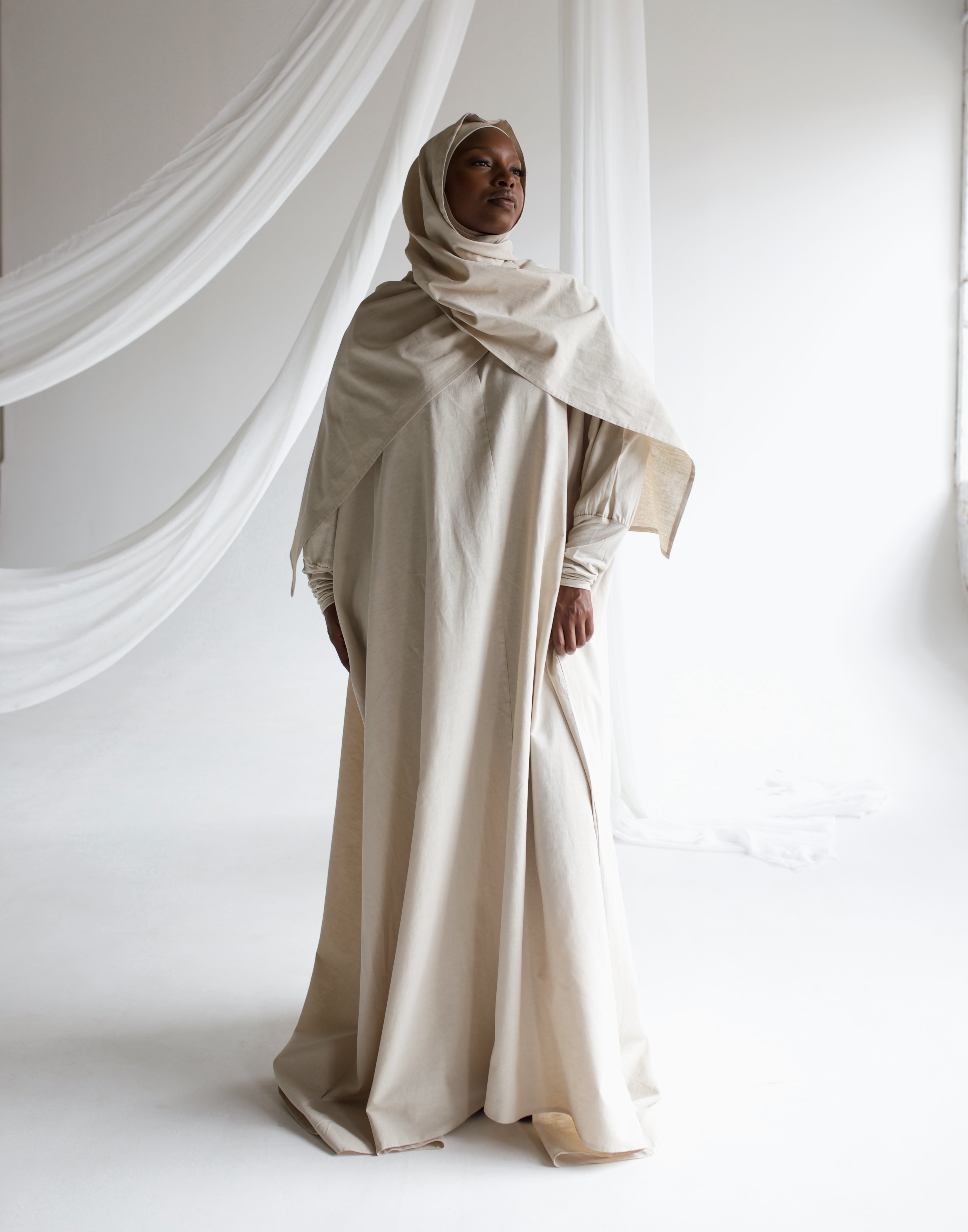 Oat Linen Prayer Gown