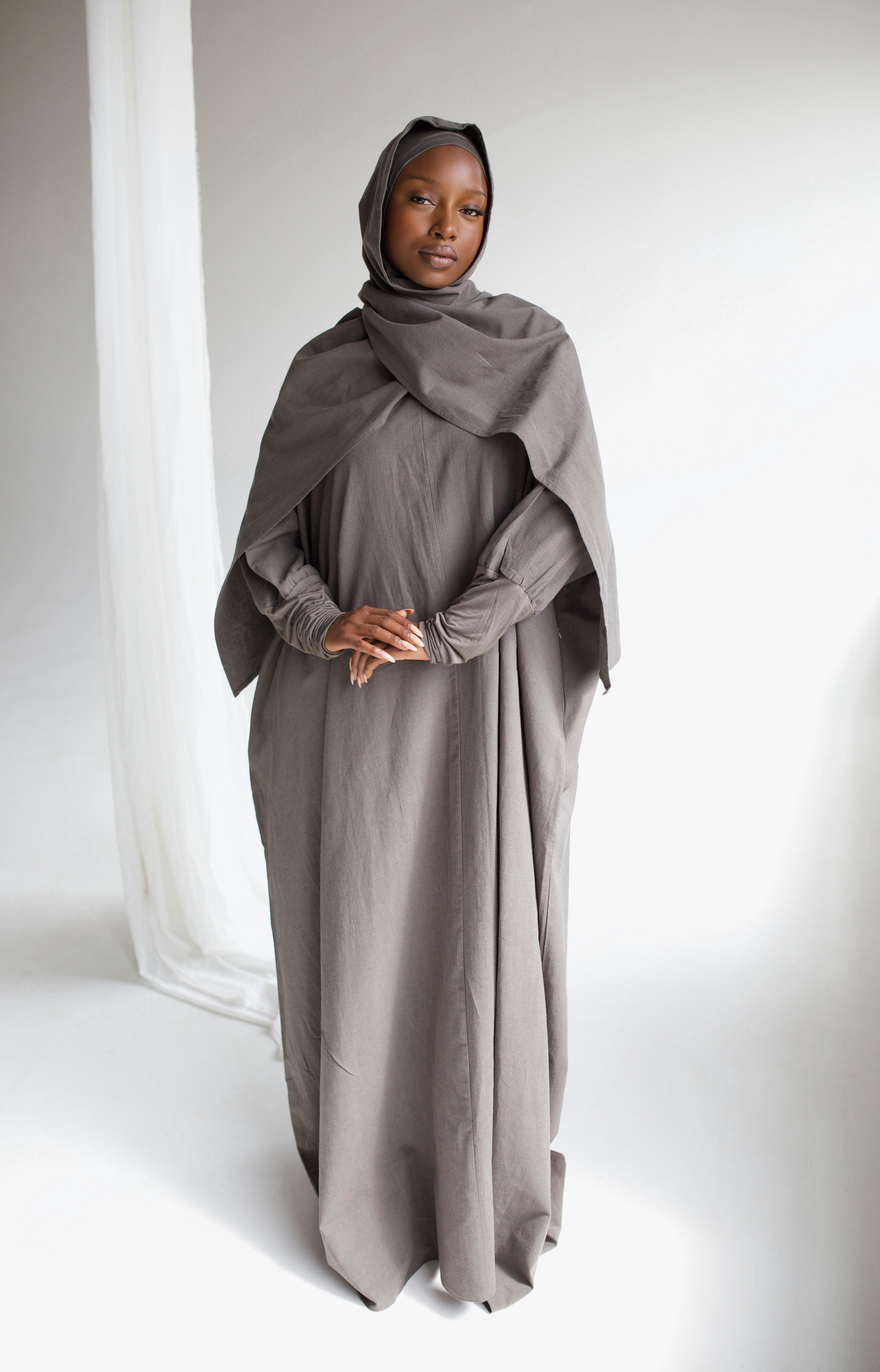 Grey Linen Prayer Gown