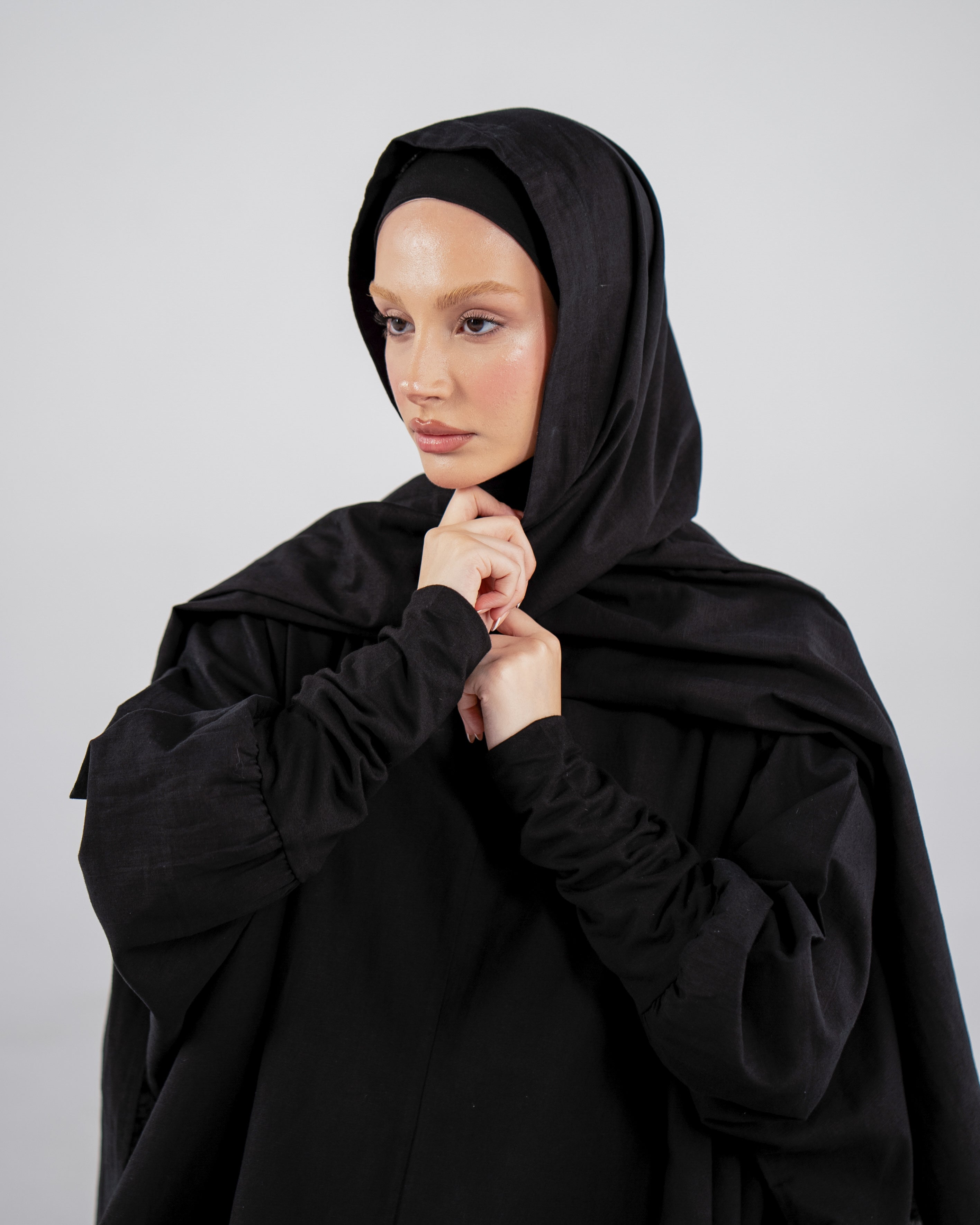 Black Linen Prayer Gown