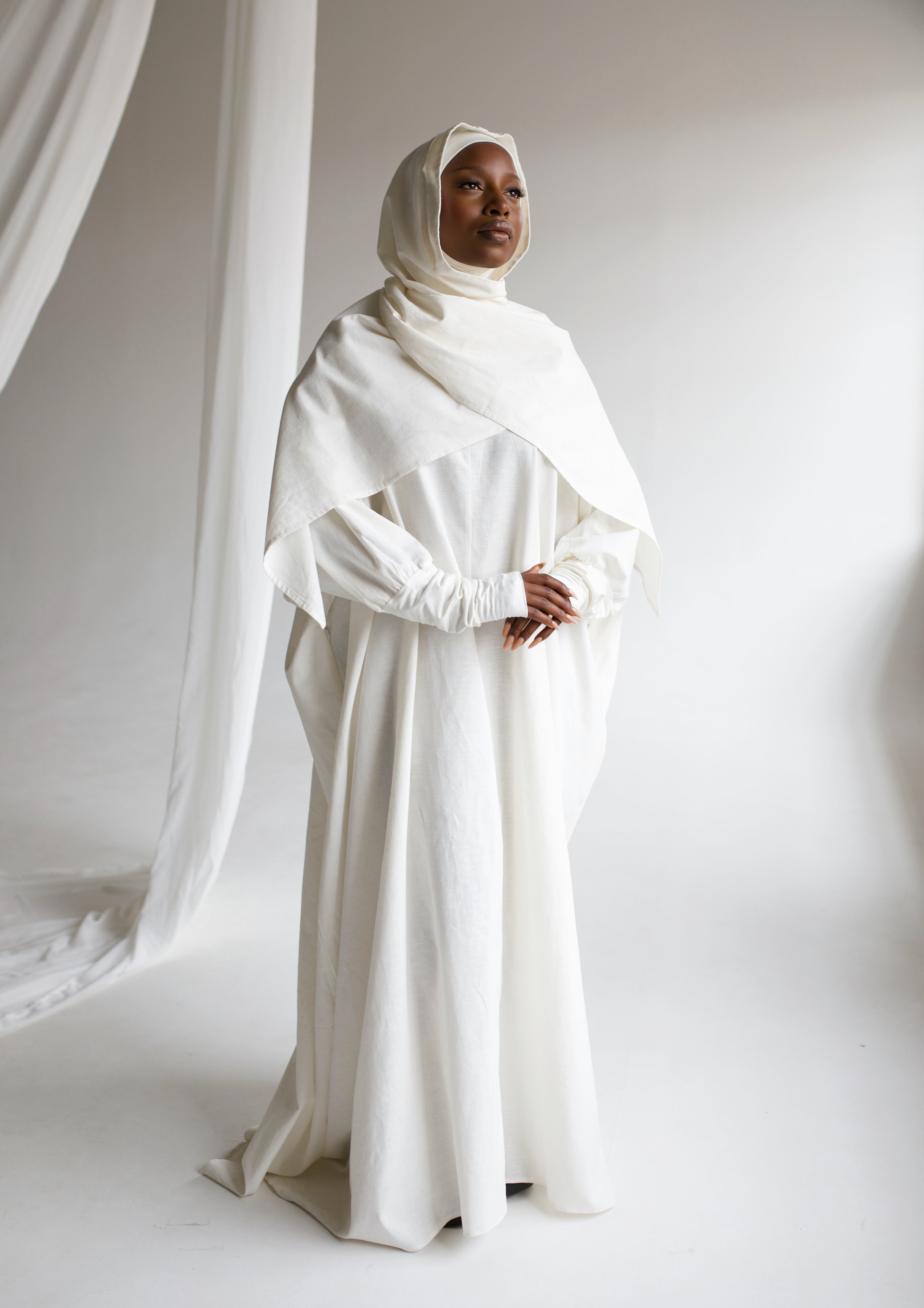 Ivory Linen Prayer Gown