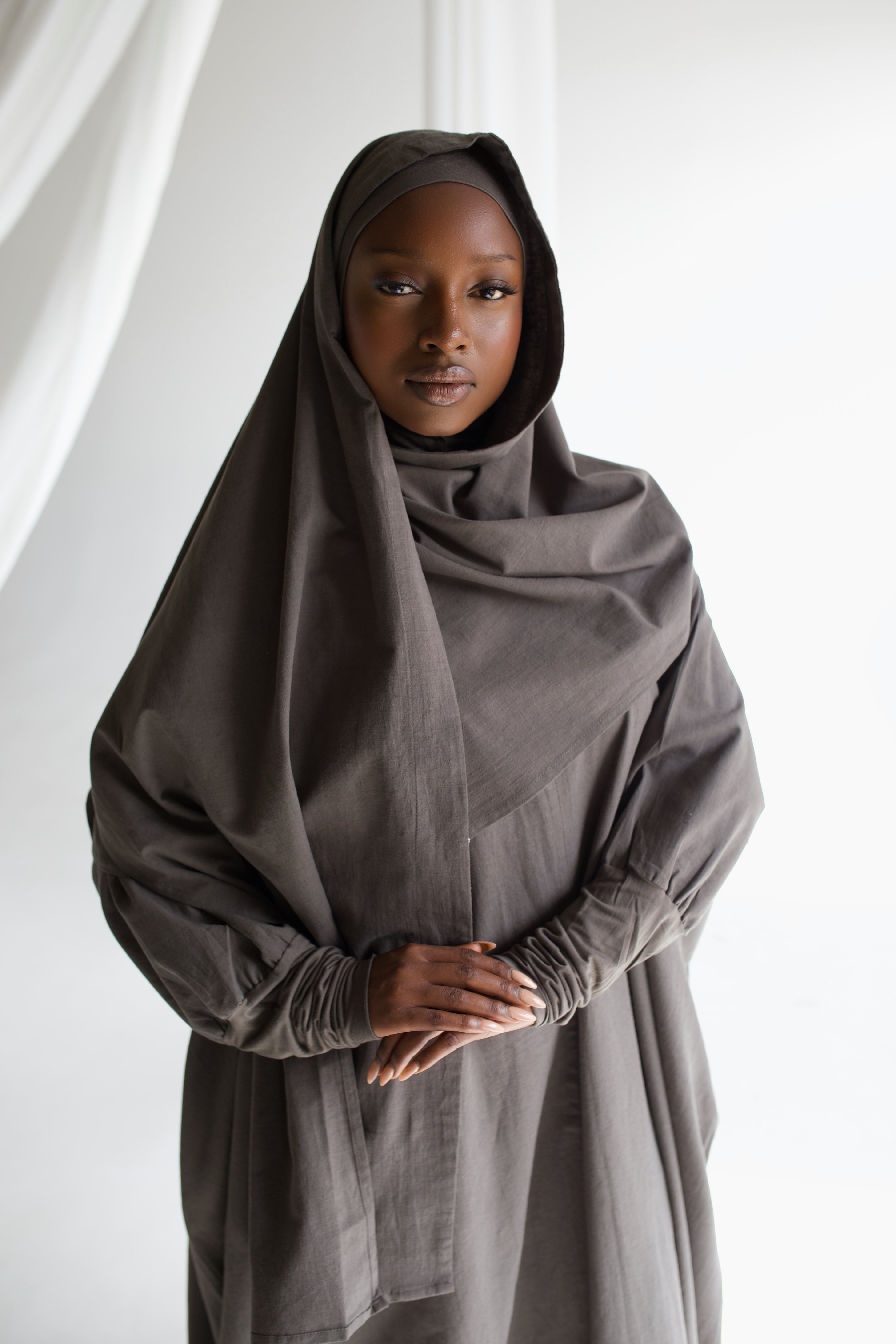 Grey Linen Prayer Gown