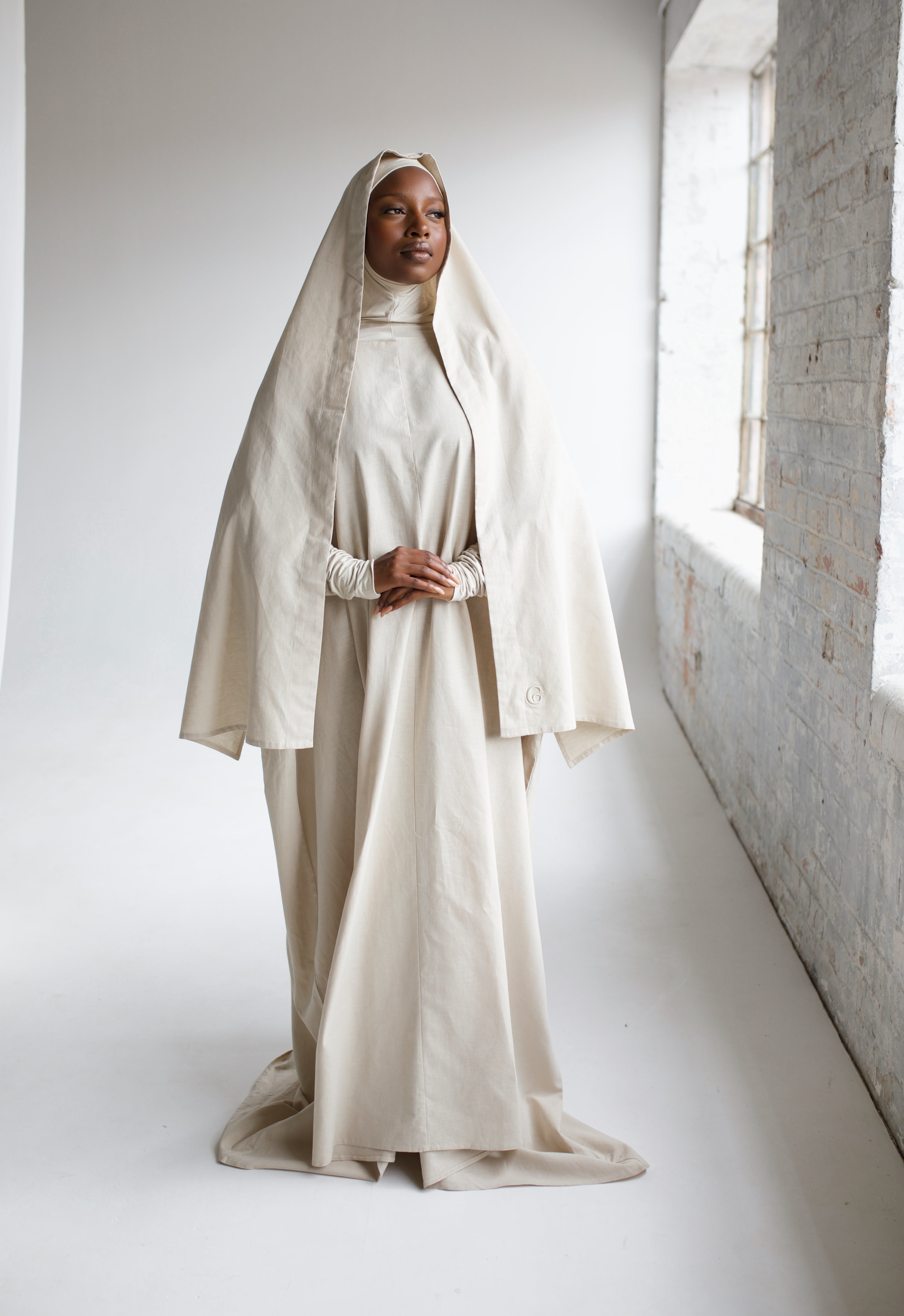 Oat Linen Prayer Gown