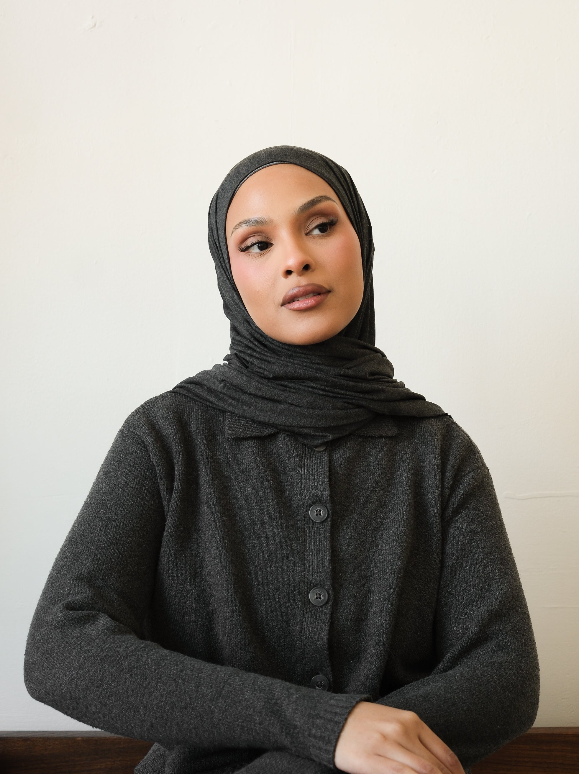 *New* DARK Ash Bamboo Jersey Hijab