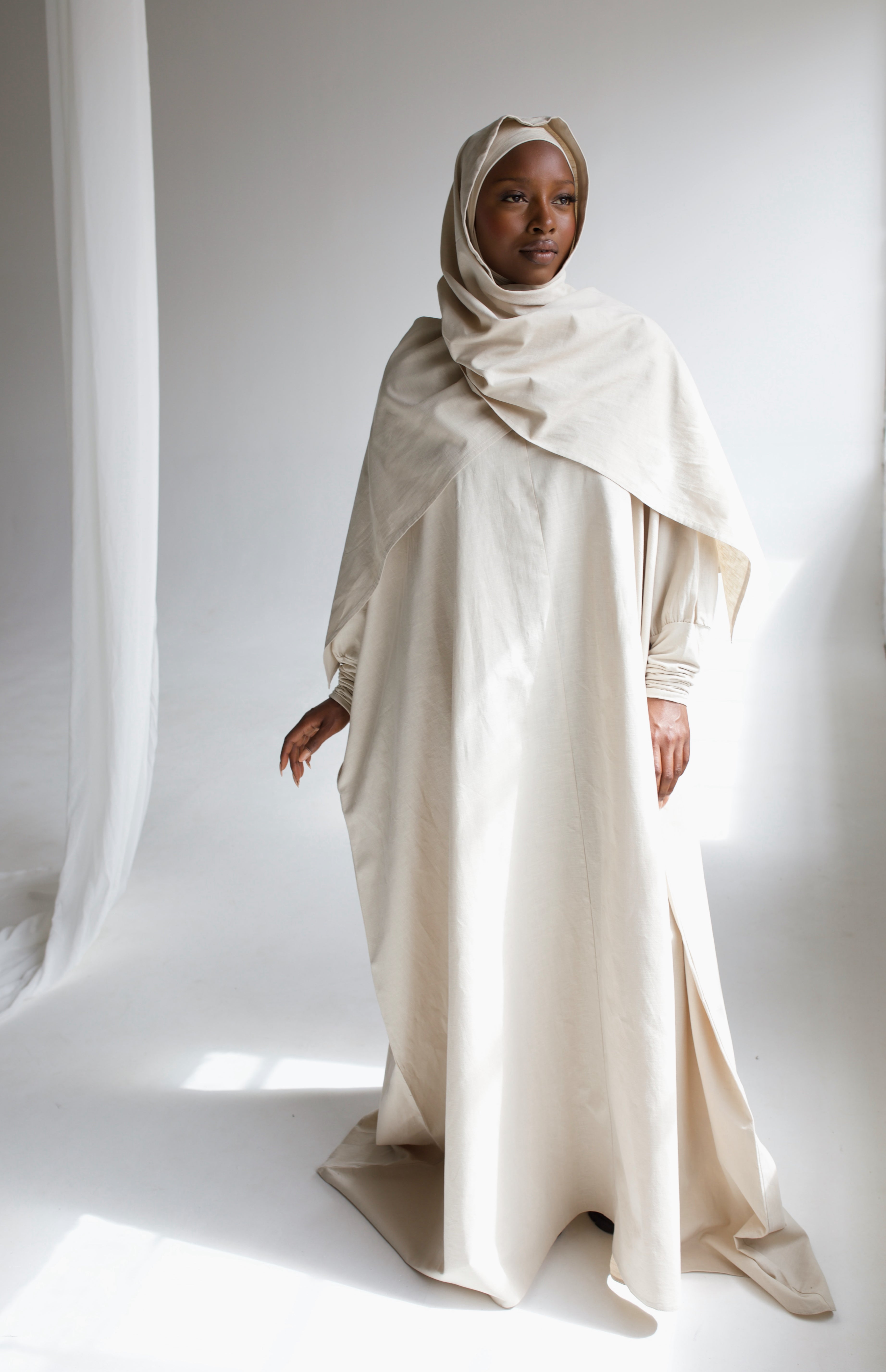 Oat Linen Prayer Gown