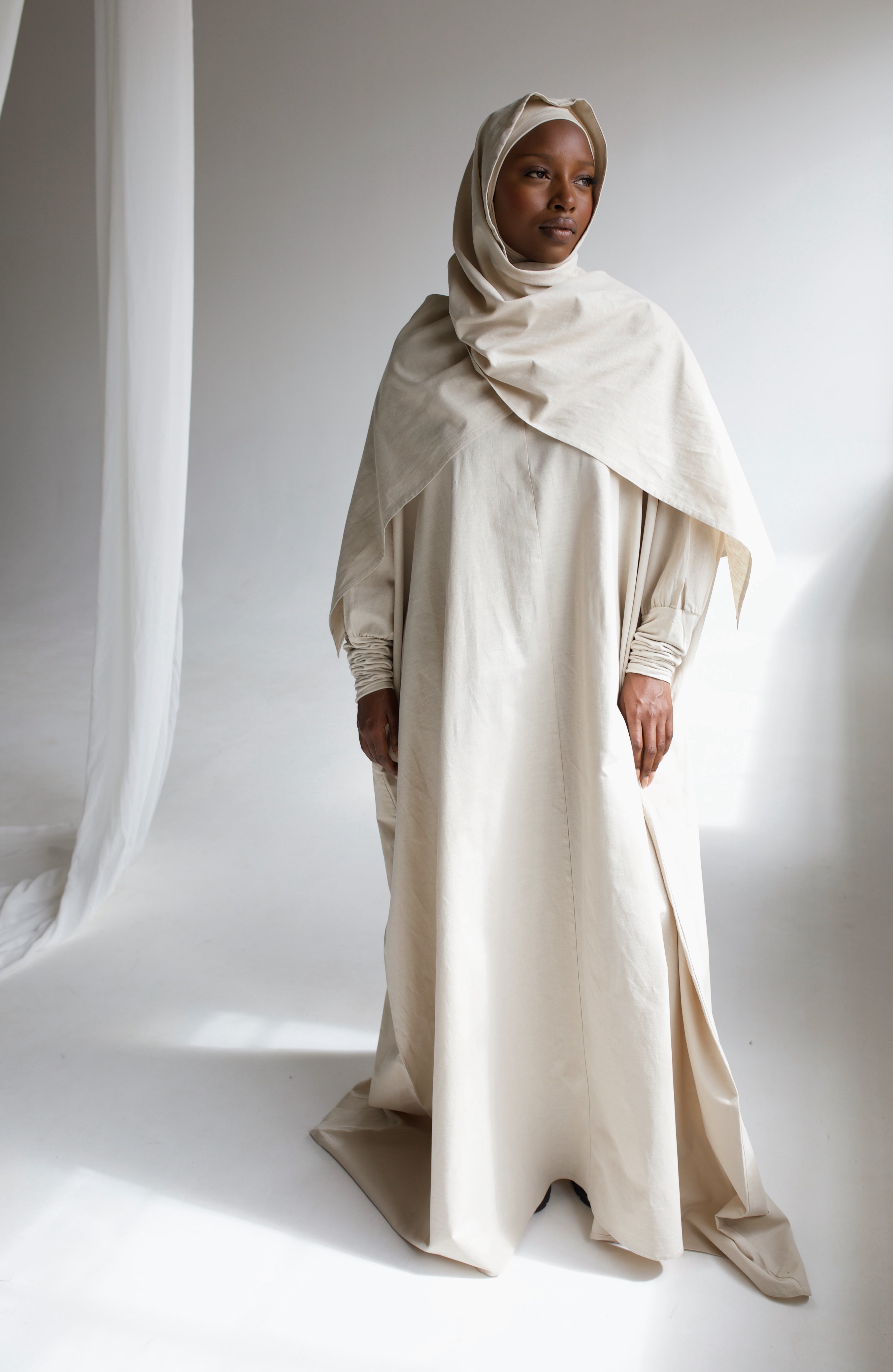 Oat Linen Prayer Gown