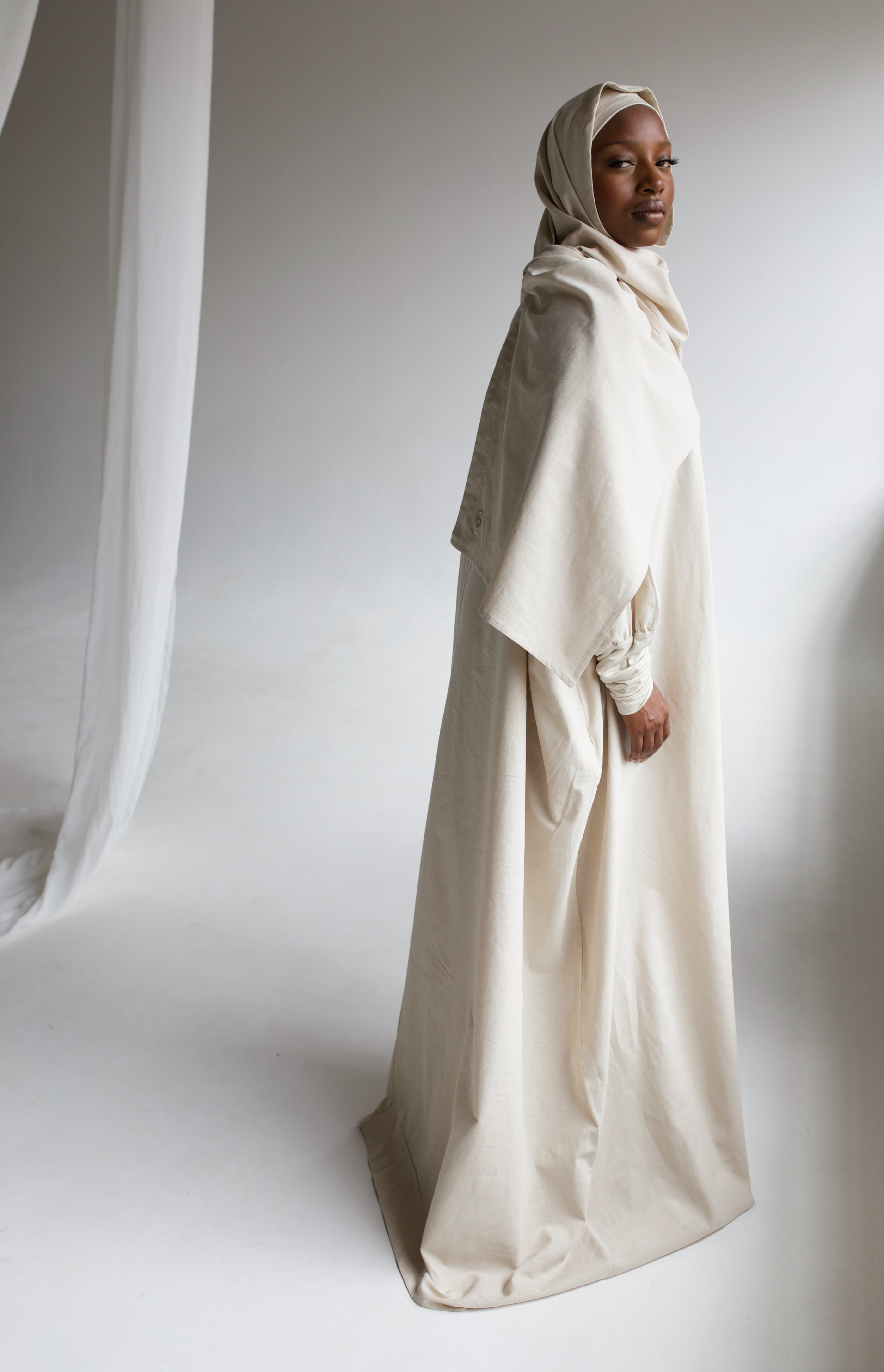 Oat Linen Prayer Gown