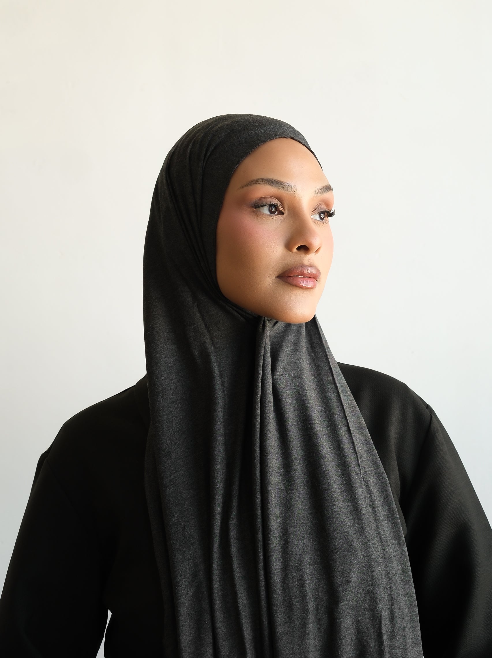 *New* DARK Ash Bamboo Jersey Hijab