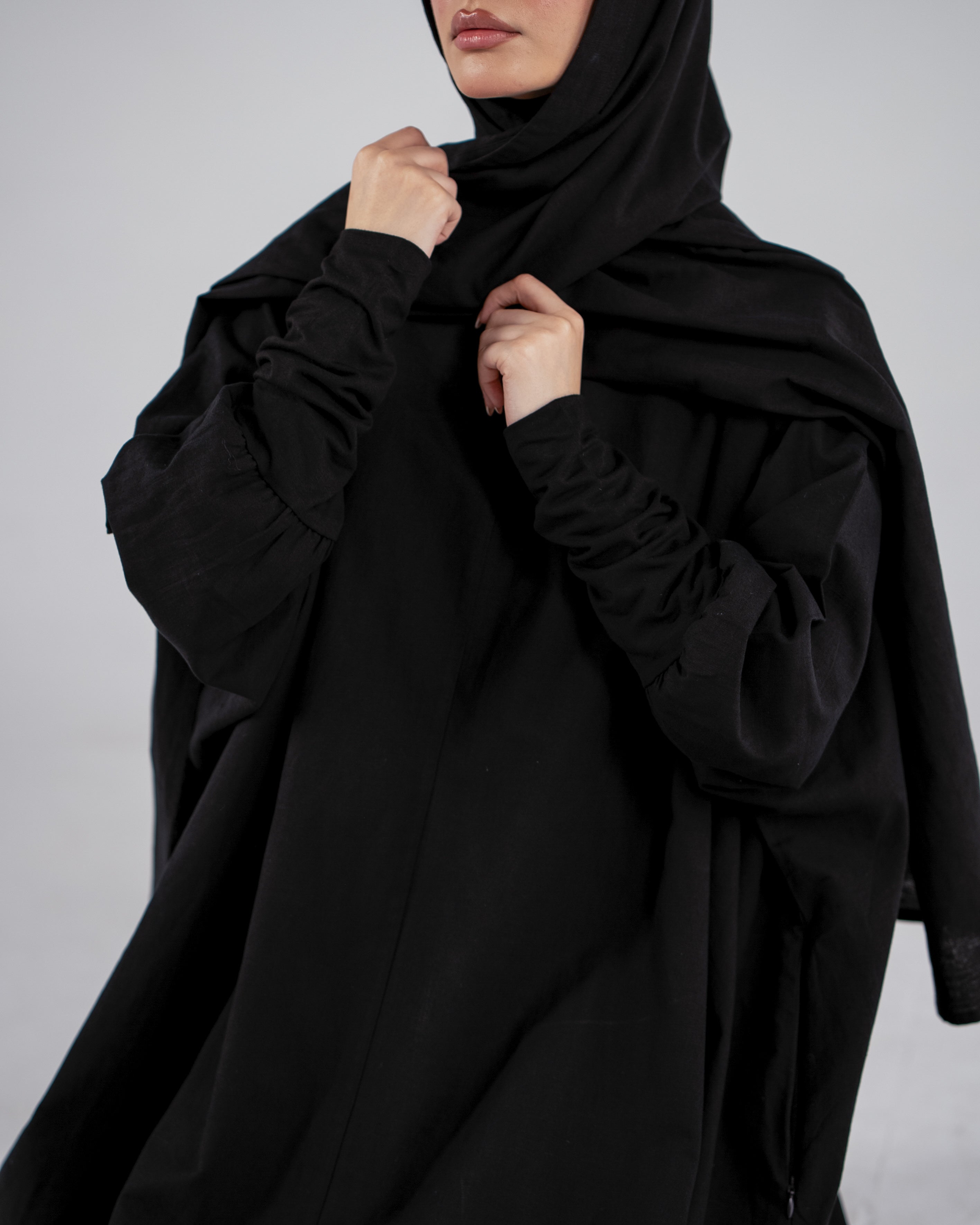 Black Linen Prayer Gown