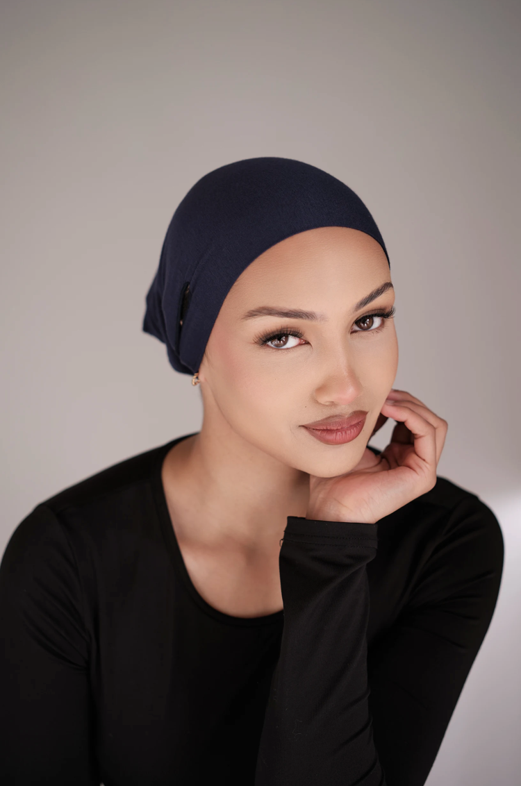 *NEW* Amara Navy Premium Hijab Undercap