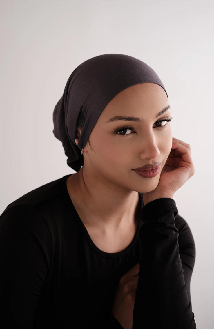 *NEW* Charcoal Lite Premium Jersey hijab Undercap